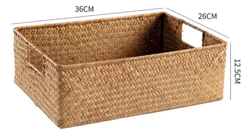 Cesta De Armazenamento Tecida Seagrass Cesta De