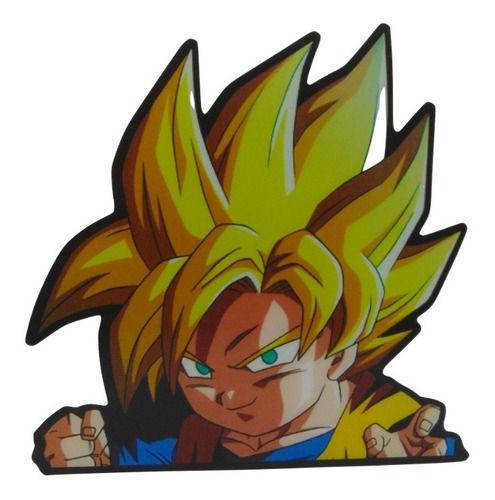 Sticker 3d Lenticular Dragon Ball 1 ( 2 Imagenes En Una)