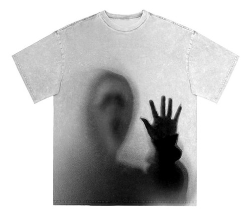 Camiseta Informal De Moda Con Estampado De Terror 3d De