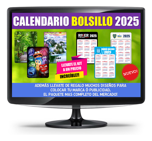 Kit Imprimible Plantilla Calendario De Bolsillo Ppt Y Pdf