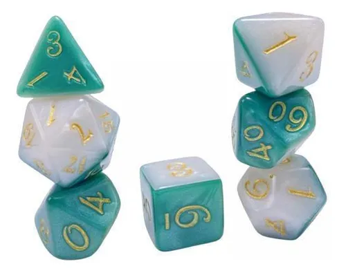comprar 5 Juego De Dados De 7 Piezas Juego De Dados De Verde