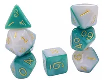 Comprar 5 Juego De Dados De 7 Piezas Juego De Dados De Verde