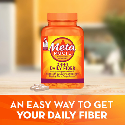 Suplemento De Fibra Metamucil Psyllium Husk 300 Cápsulas
