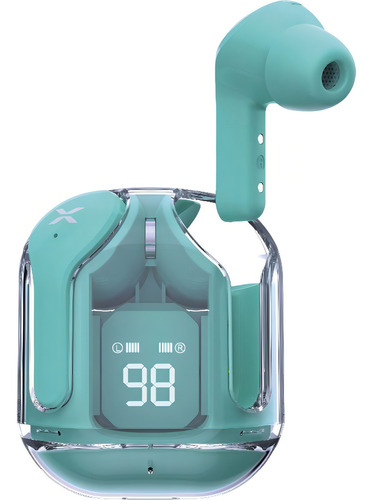 Fone De Ouvido Bluetooth Xion Xi-aux400 Sem Fio In-ear Cor Verde