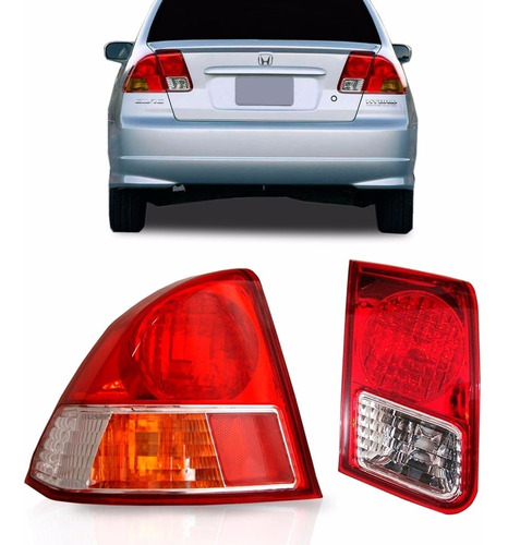 Kit Lanterna Civic 2003 2004 2005 2006 Canto E Tampa Le.