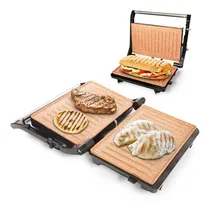 Comprar Sanduchera Grill Panini Home Elements HEGP-215C Asador Grill Panini Color Negro