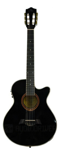 Violão Michael Nylon Elétrico Mini Jumbo Vmy340 Bk Preto