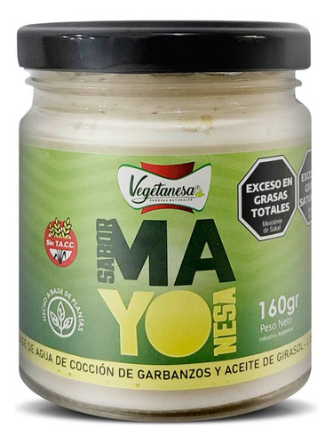 Mayonesa Vegetanesa Aderezo Vegano Sin Tacc 160g Pack X2