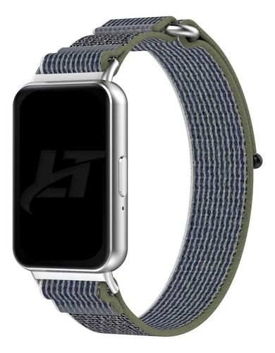 Pulseira Loop Trilha Ltimports Para Samsung Galaxy Fit3 R390 Cor Lt-cinza-verde