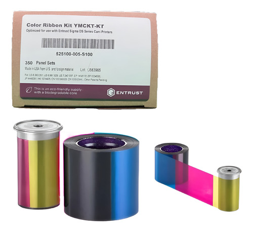 Ribbon Entrust Datacard Color Ymckt-kt 525100-005-s100 Ds3