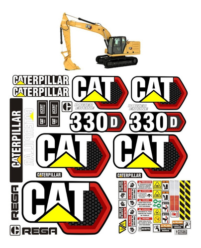 Calcomanías Para Excavadora 330d Opción Estilo 2020