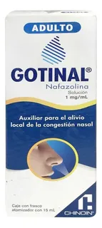 Nafazolina Gotinal 1mg Solucion Nasal Adulto Frasco Con 15ml