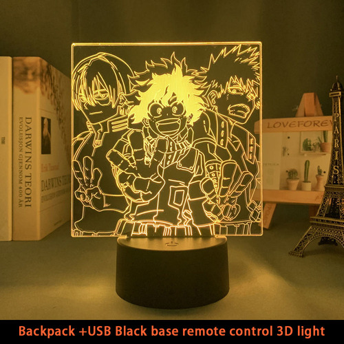 My Hero Academia Mochila Estudiante + Luz 3d