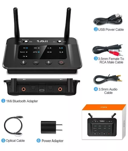 Transmisor Receptor Bluetooth 5.3 Largo Alcance Adaptador Audio Estereo  Para TV