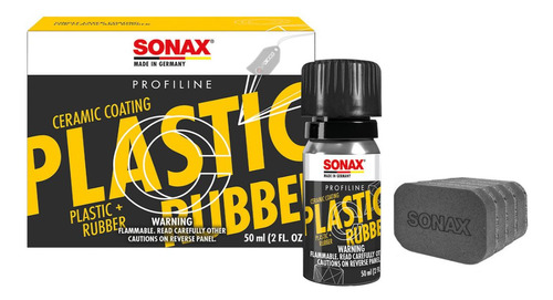 Vitrificador P/ Plásticos Cc Plastic + Rubber 50ml Sonax