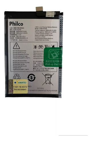 Flex Carga Bateria Philco Hit Max Pcs02 Phb-pce06 F-grátis