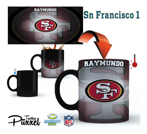 Taza Mágica Nfl San Fransisco Regalo Futbol Super Bowl