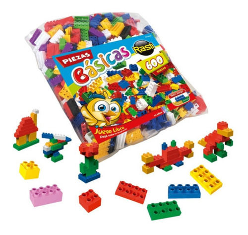Imagen 2 de 3 de Bloques para armar Rasti Kit accesorios Kit de piezas básicas 600 en bolsa