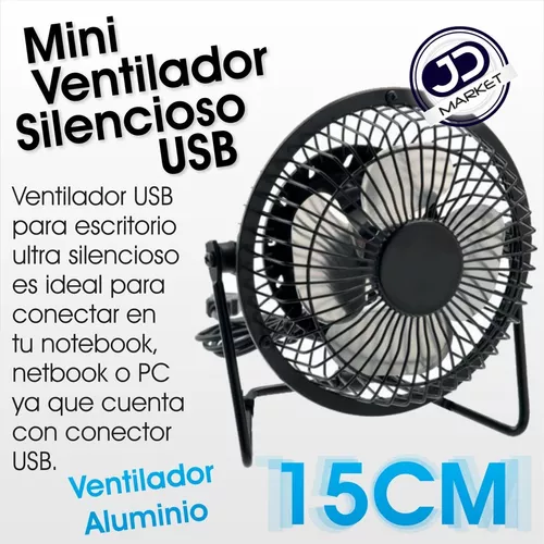 Ventilador Usb Portátil Para Pc, Metálico / Ajustable 15cm – Soluciones Shop