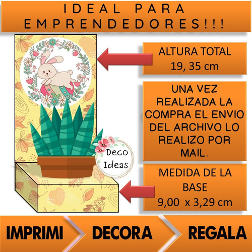Imagen 5 de 6 de Kit Imprimible 08 Pascuas Caja Porta Huevo + Etiqueta + Tag