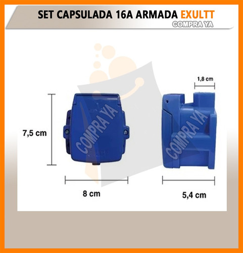 Caja Capsulada Exterior 1 Interruptor Tecla Luz Punto Exultt