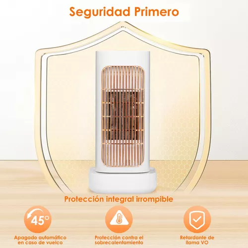 Calentador eléctrico de bajo consumo con protección contra vuelcos y  sobrecalentamiento para cuartos familiares de baño