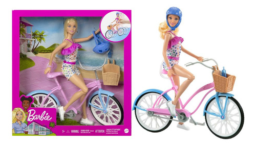 Muñeca Barbie En Bicicleta Estate Paseo Mattel By28