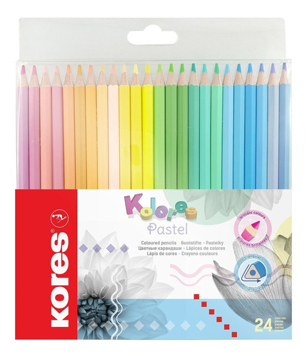 Lapices De Colores Pastel Kores X24pzas