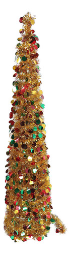 Árbol De Navidad Con Lentejuelas Artificiales Plegables Para