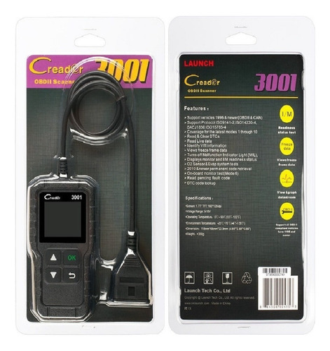 Escaner Automotriz Launch Cr3001 Obd2