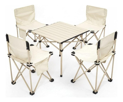 Set Mesa De Picnic + 4 Sillas Plegable