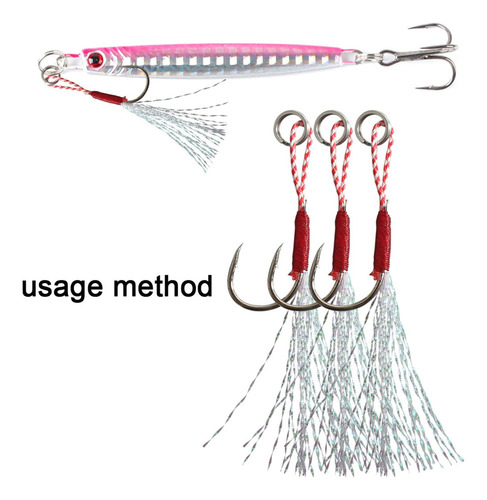 L Anzuelos De Asistencia De Pesca Jig Assist Glow Hook Slow