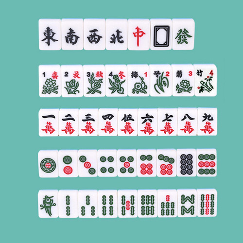 Juego De Mini Mahjong De Viaje, Dados De 24mm Verde