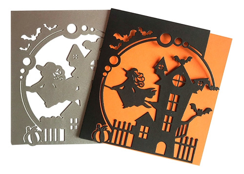 Plantilla Para Cortar Casas De Brujas Para Halloween, Planti