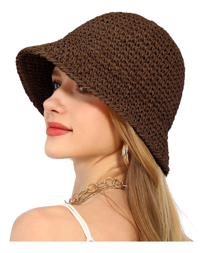 Sombrero De Playa Grande Mujer Plegable Transpirable Mx