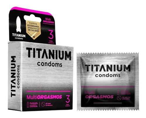 Condones Preservativos Titanium Multiorgasmo Texturizado Sen