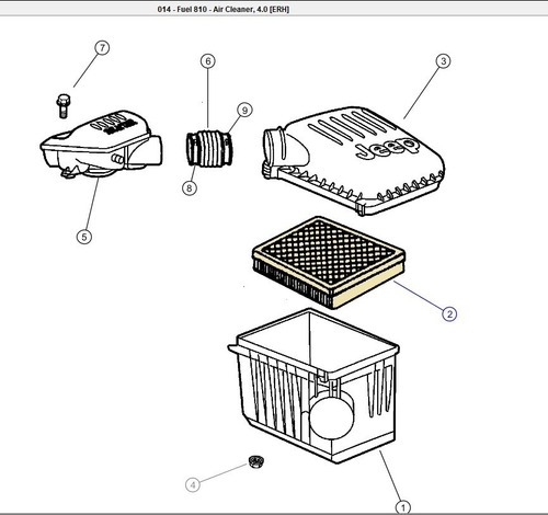 Imagen 5 de 8 de Filtro De Aire Mopar Original Jeep Grand Cherokee 1999-2004