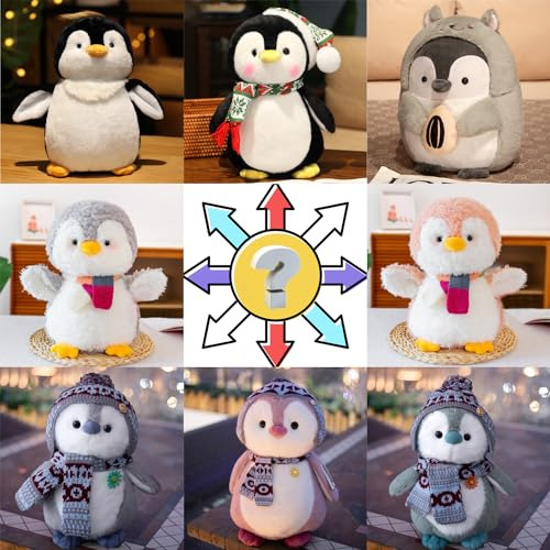 5 Assorted 8-12'' Funny Stuffed Animals In Plush Myster...