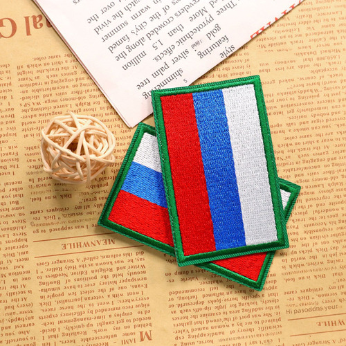 Velcro Con La Bandera Rusa - Parches Bordados De Velcro Con