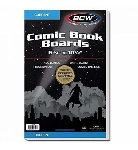 Bcw Supplies - Tablas De Comic De Tamaño Actual - Blanco - B