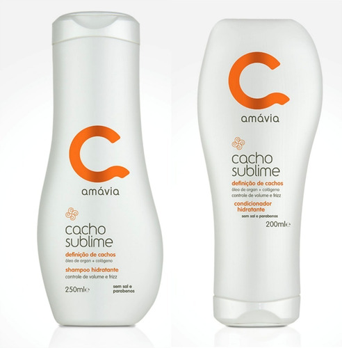 Combo Cacho Sublime Condicionador Shampoo Hidratante Amavia
