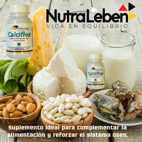 Calciflex Suplemento 60 Cápsulas En Frasco Grune Leben