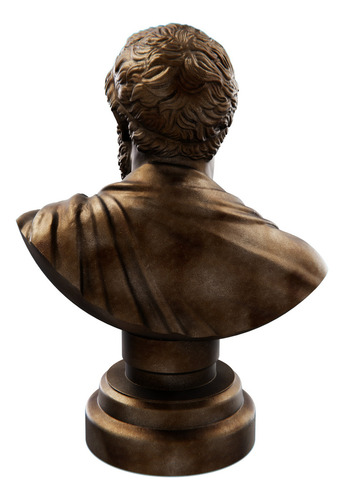 Estátua Busto Sófocles - Dramaturgo Grego Cor Cor Cobre Antigo