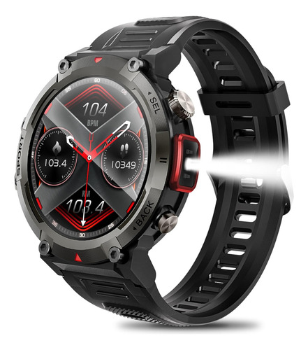 Tactical Smartwatch Con Linterna Reloj Militar,reloj