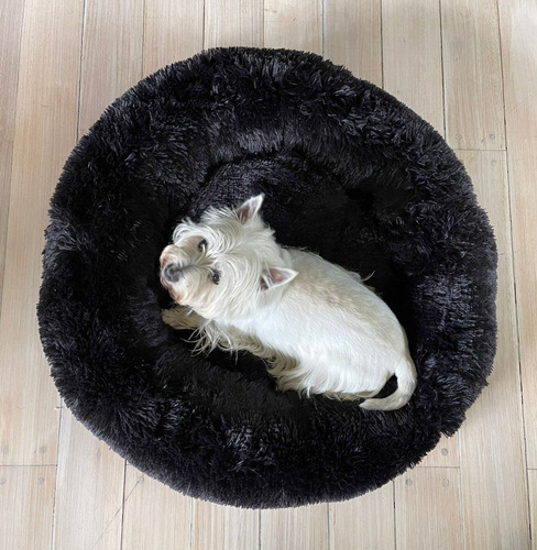 Imagen 3 de 7 de Puff Cama Antiestrés Sil Perros/gatos Peluda Y Mullida 70cm
