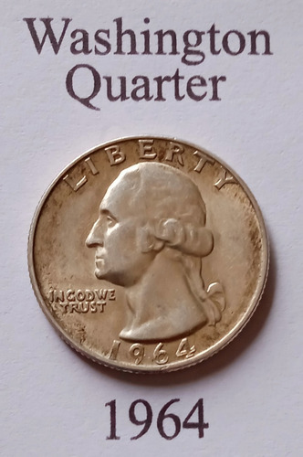 Moeda 1964 Usa Washington Quarter Prata (Usado)