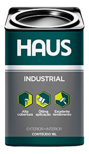 Dupla Função interiores e exteriores Haus Industrial para madeiras e peças metálicas em geral cor preto 18L