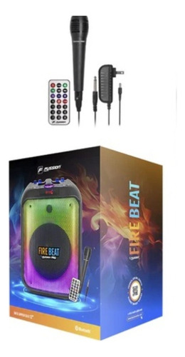 Bafle Amplificado Fussion Pbs-12019 12 Fire Beat 30 000w Color Negro