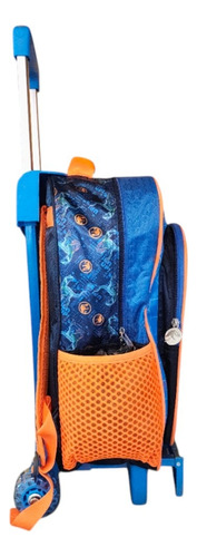 Mochila Primaria Con Carro Ruz Jurassic World Legendary Blue Azul Impresión