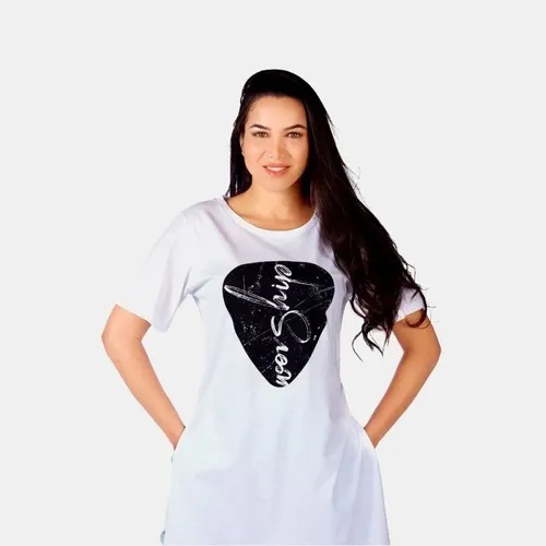 Camisa longline cheap feminina gospel